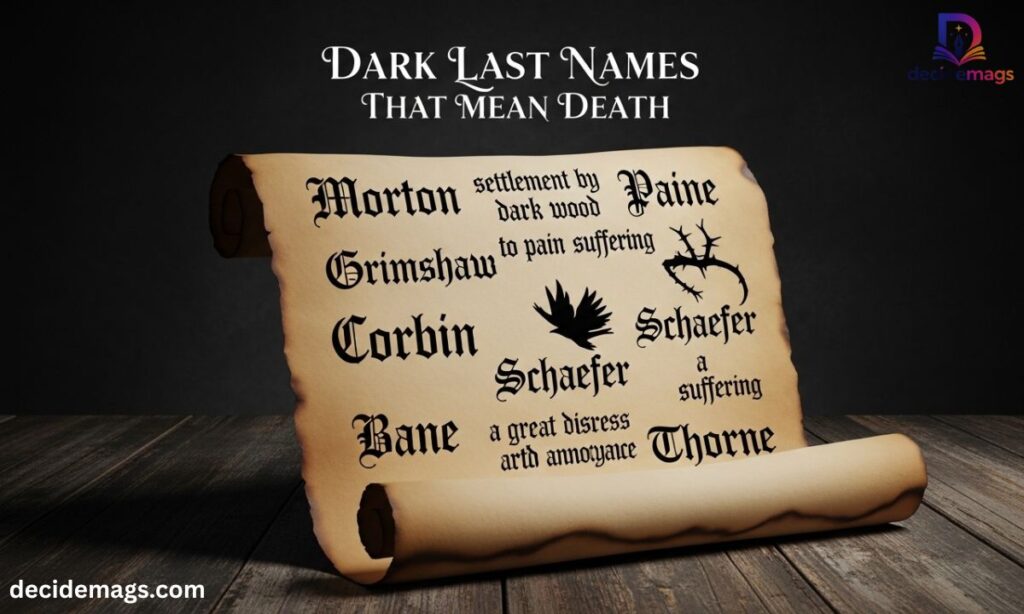 Dark Last Names That Mean Death
