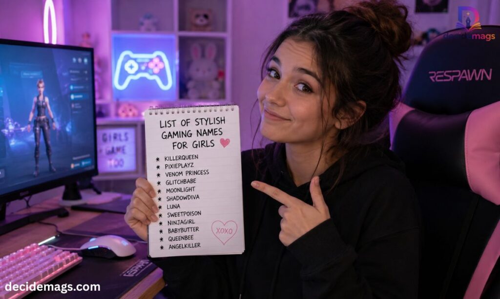 List of Stylish Gaming Names for Girls